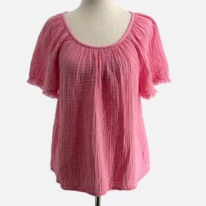 Xirena Macie Cotton Gauze Blouse in Pink - Size XS